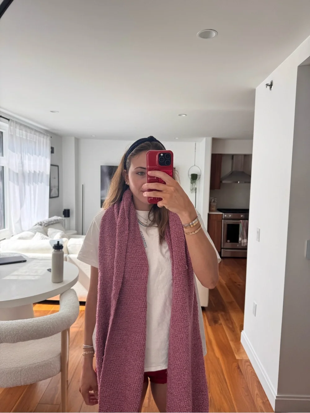 Free people pink scarf